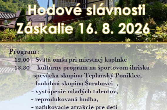 Hodové slávnosti v obci Záskalie