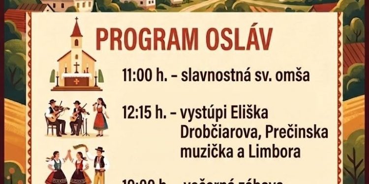 Oslavy výročia v obci Počarová