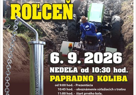 Súťaž podomácky vyrobených traktorov v obci Papradno